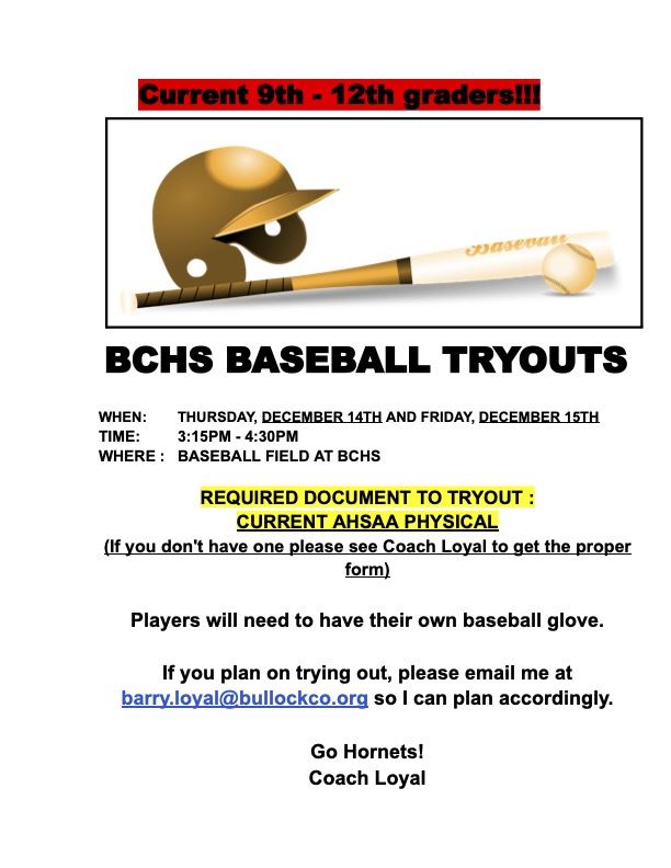 Baseball Tryouts